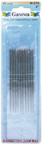 Иглы для шитья ручные " Gamma" для переплет. работ 4" N- 215 10 шт. в блистере . 
