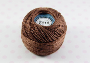 Пряжа Ирис 100% хлопок 10г 82м №0219 коричневый