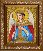 Рисунок на ткани для вышивки бисером ИС-4034 Святая мученица Александра 20х24,5см