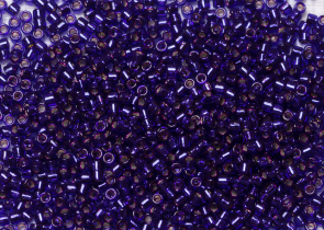 Бисер Япония MIYUKI Delica цилиндр 10/0 5 г DBM-0610 фиолетовый окрашенный серебряная линия внутри