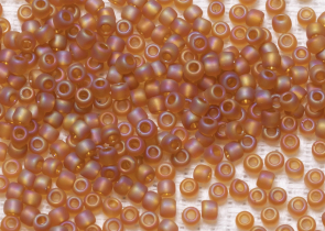 Бисер Япония круглый 15/0 10г 0162CF темный топаз матовый, радужный прозрачный