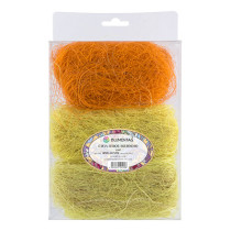 Аксессуары для флористики "Blumentag" BMG-30 MIX Сизалевое волокно 30 г ± 3 г 02 Св. желтый/желтый/оранжевый